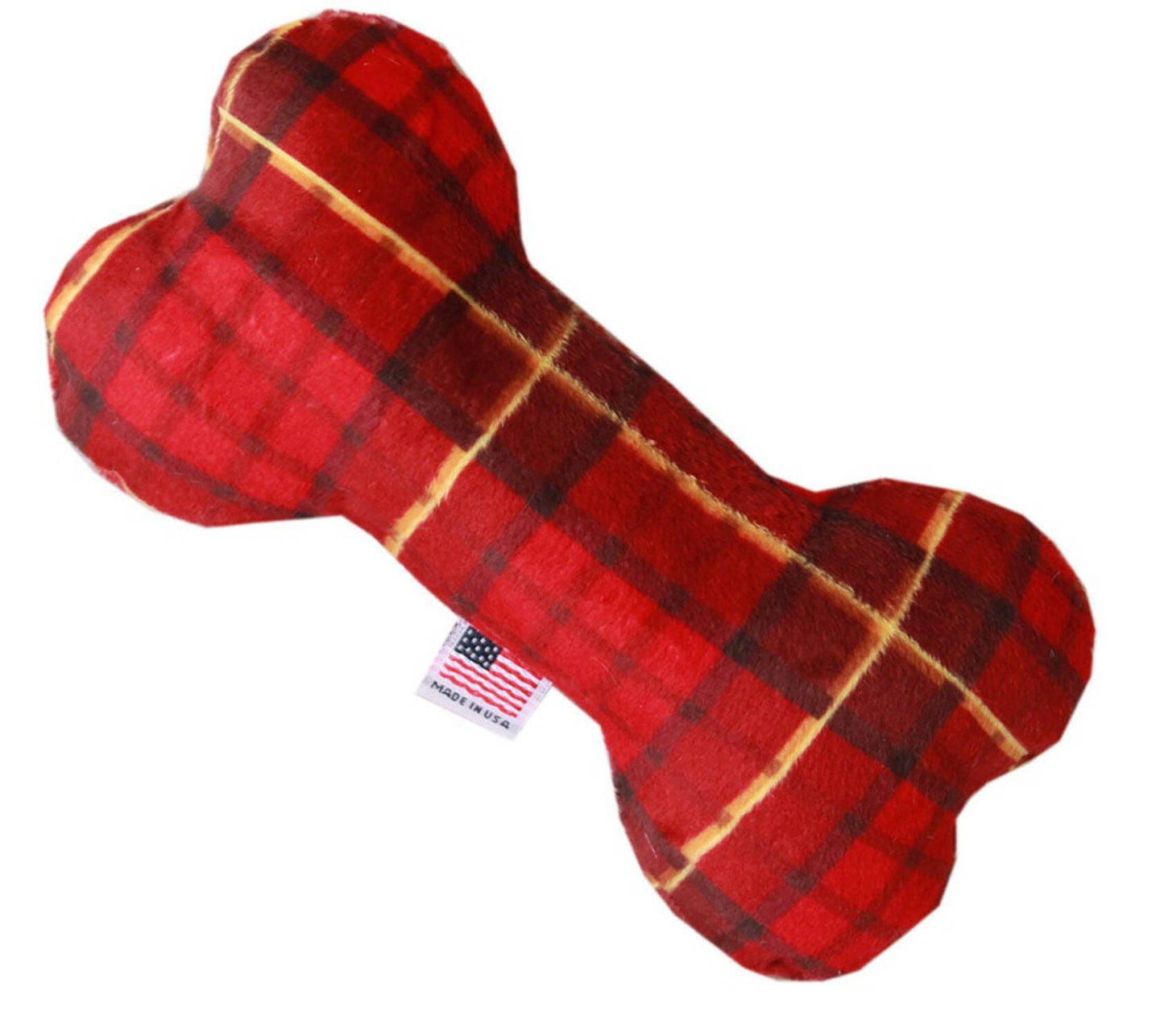 Pet and Dog Plush 6" Bone Toy, "Happy Holidays Group" (Available in 6 Different Pattern Options!)