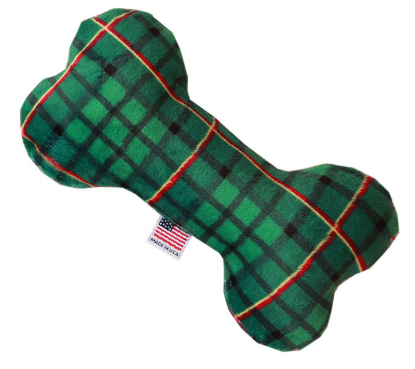 Pet and Dog Plush 6" Bone Toy, "Happy Holidays Group" (Available in 6 Different Pattern Options!)