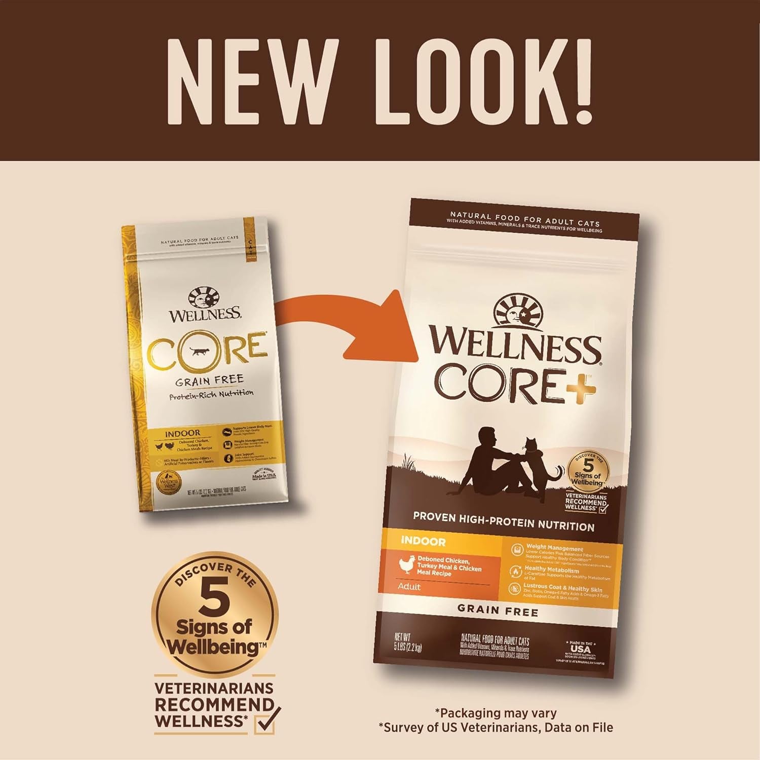 CORE Grain Free Dry Cat Food, High Protein Cat Food, Indoor, Chicken, Turkey & Chicken Meal, Natural, Made in USA, Cat Food, Adult